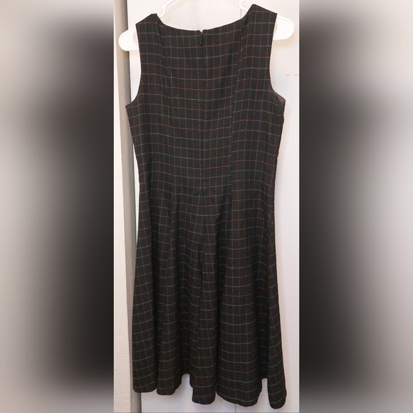 Nanette Lepore Size 4 Black Plaid Sleeveless Lined Dress Preppy Career Career - Picture 11 of 12